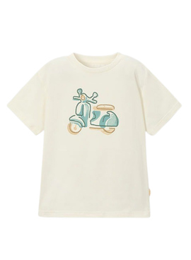 T-shirt Mayoral Vespa blanc pour garçon