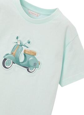 T-shirt Mayoral Vespa turquoise pour garçon