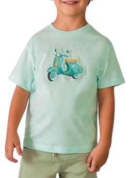 T-shirt Mayoral Vespa turquoise pour garçon