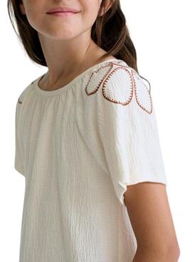 T-shirt Mayoral en voile beige pour fille