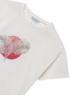 T-shirt Mayoral blanc pour fille