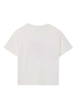 T-shirt Mayoral blanc pour fille