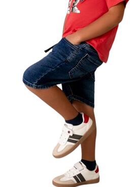 Bermuda vaquera Mayoral jogger bleu foncé pour garçon