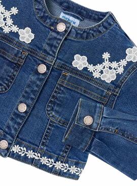 Veste en jean Mayoral Guipur pour fille