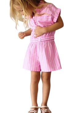 Ensemble Mayoral à rayures roses pour fille