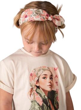 T-shirt et bandeau blanc Mayoral pour fille.