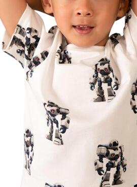 Maillot blanc Mayoral Robots pour garçon