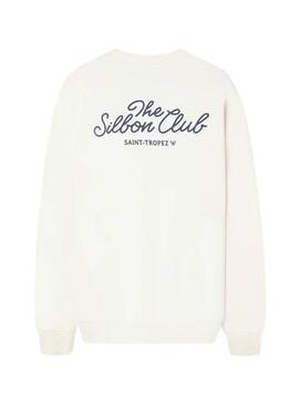 Sweatshirt Silbon Club Saint Tropez beige pour homme