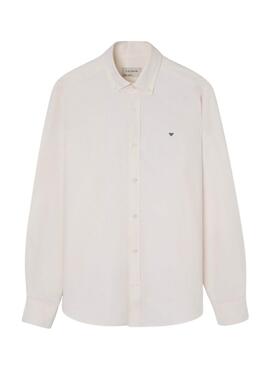 Chemise Silbon à rayures jaunes Oxford pour homme