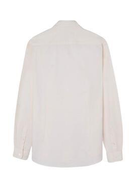 Chemise Silbon à rayures jaunes Oxford pour homme