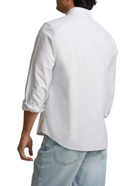 Chemise Silbon rayée bleu Oxford pour homme