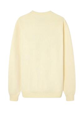 Sweatshirt Silbon raquette jaune pour homme.