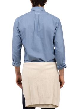 Chemise El Ganso teinte en bleu clair pour homme.