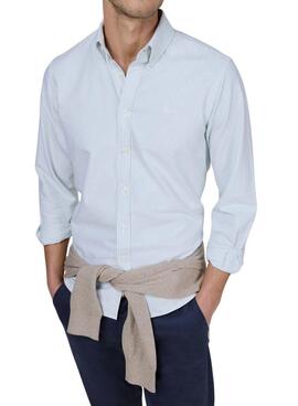Chemise El Ganso Yale à rayures vertes et blanches pour homme