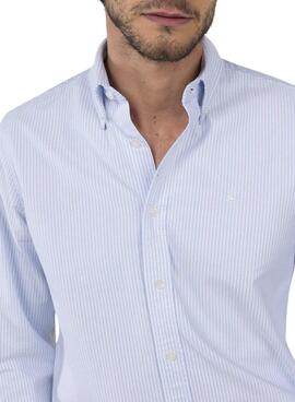 Chemise El Ganso Yale à rayures bleues et blanches pour homme