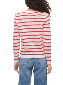 Maillot Vila Vidalo blanco y rojo para mujer.