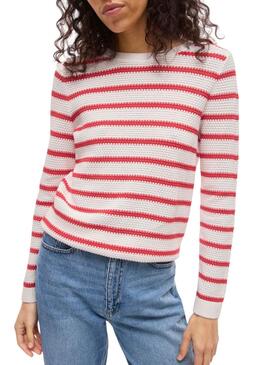 Maillot Vila Vidalo blanco y rojo para mujer.