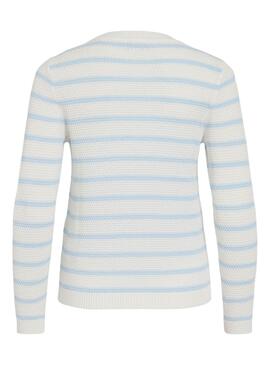 Maillot Vila Vidalo blanc et bleu pour femme