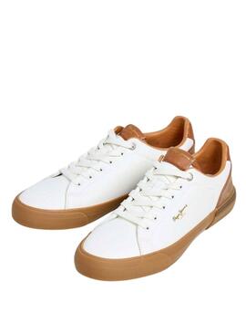 Chaussures Pepe Jeans Kenton blanches pour homme