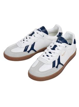 Chaussures Pepe Jeans Ball Essence blanches pour homme.