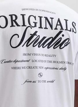 T-shirt Jack and Jones Norrebro blanc pour homme