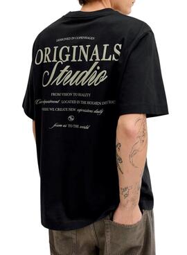 T-shirt Jack and Jones Norrebro noir pour homme
