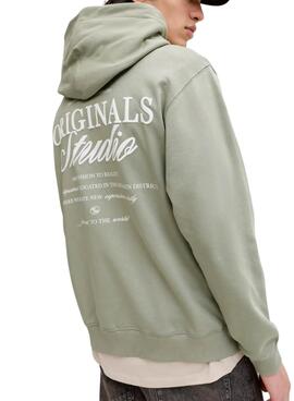 Sweatshirt Jack and Jones Norrebro vert pour homme.