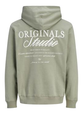Sweatshirt Jack and Jones Norrebro vert pour homme.