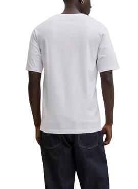 T-shirt Jack and Jones Corp blanc pour homme