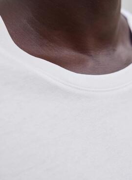 T-shirt Jack and Jones Corp blanc pour homme