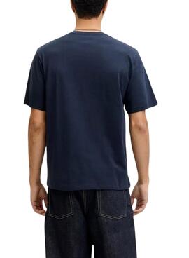 T-shirt Jack and Jones Corp bleue marine pour homme