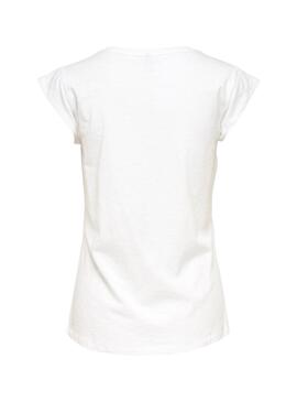 T-Shirt Only Flamingo Blanc Femme