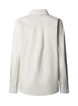 Chemise Pepe Jeans Bavi à rayures jaunes pour femme