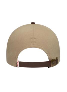 Casquette New Era Patch Suede 9FORTY beige pour homme et femme