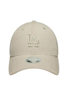Casquette New Era Cord New York Yankees 9FORTY beige pour femme.