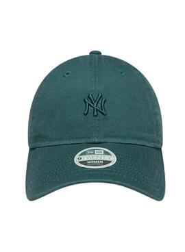Casquette New Era Washed Mini New York Yankees 9TWENTY vert foncé pour femme