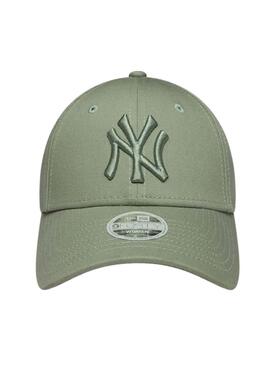 Casquette New Era MLB League Essential New York Yankees 9FORTY verte pour femme