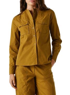 Chemise Pepe Jeans Angy moutarde pour femme