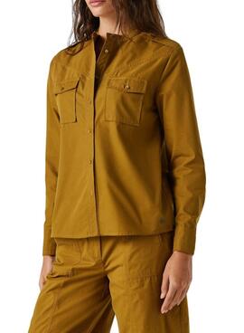 Chemise Pepe Jeans Angy moutarde pour femme