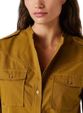 Chemise Pepe Jeans Angy moutarde pour femme