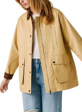 Veste Pepe Jeans Flory beige pour femme