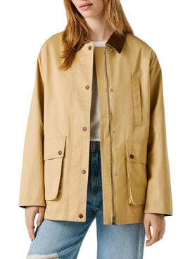 Veste Pepe Jeans Flory beige pour femme