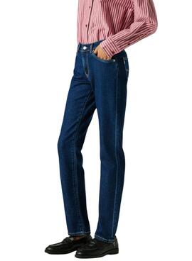 Jean Pepe Jeans Grace en denim foncé pour femme