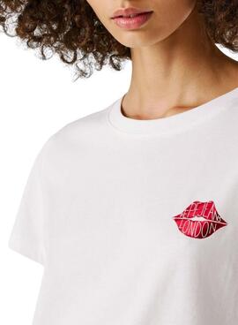 T-shirt Pepe Jeans Brule blanc pour femme