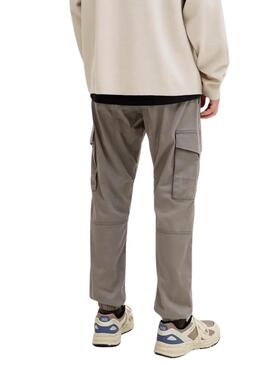 Pantalon Jack and Jones Paul cargo beige pour homme