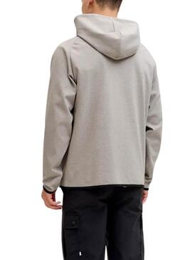 Sweat à capuche Jack and Jones Base gris pour homme