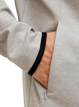 Sweat à capuche Jack and Jones Base gris pour homme
