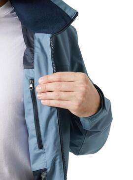 Veste Helly Hansen Crew Midlayer bleue avec capuche