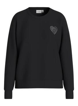 Sweatshirt noire Vila Visiffi pour femme