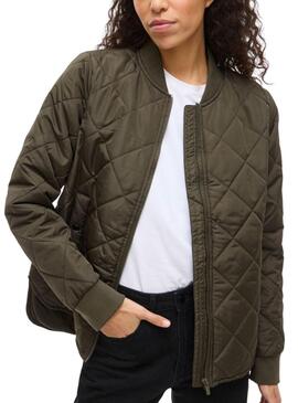 Veste bomber Vila Vitate verte pour femme